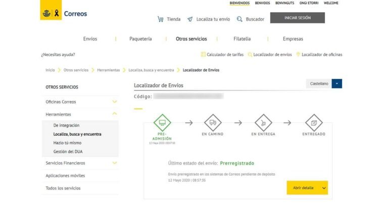 Cómo puedo hacer el seguimiento de mi envío con OCA Express Pak 3 paquete con codigo de seguimiento en mano