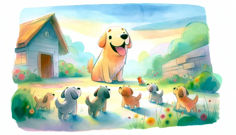 perrito de botas en un paisaje magico