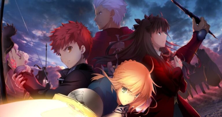 personaje de anime en accion epica