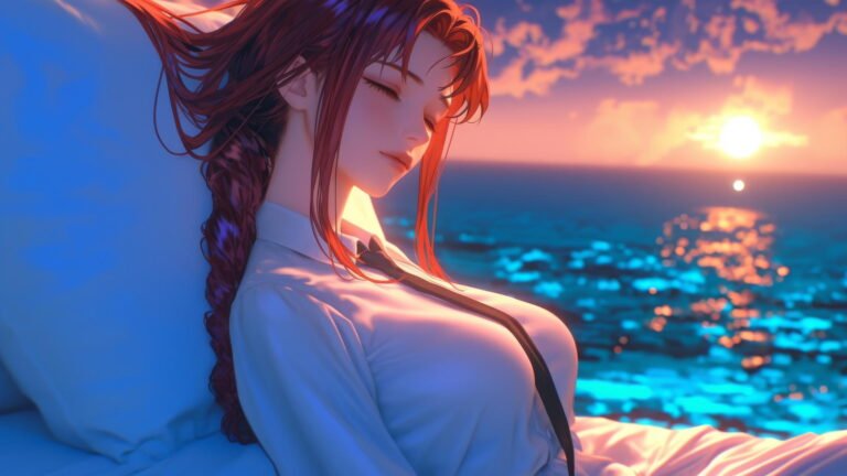 personajes de anime bajo un sol radiante