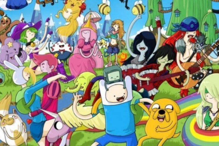 personajes de hora de aventura en collage