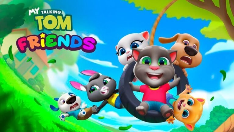 personajes de talking tom en un entorno divertido
