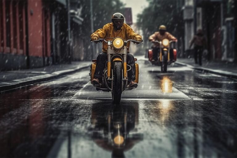 Qué características debe tener un piloto para lluvia de moto 7 piloto de moto bajo la lluvia