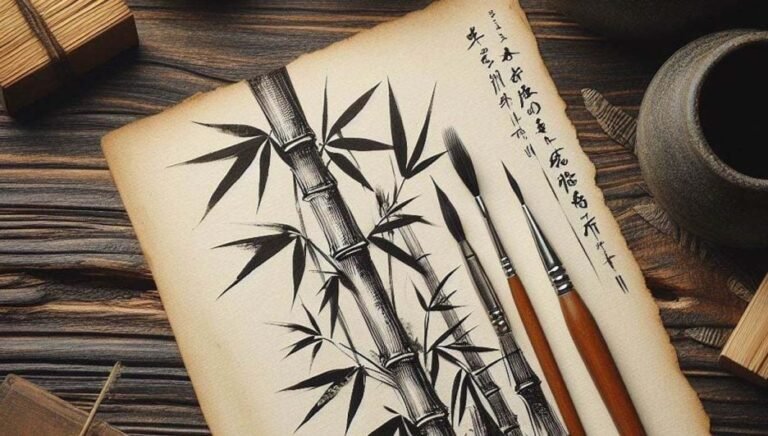 Qué técnicas utilizar para crear pinturas con tinta china 13 pinceles y tinta china sobre papel blanco