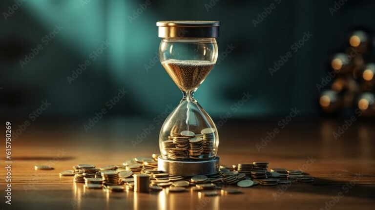 Qué intereses se aplican por mora en la tarjeta Naranja 12 reloj de arena con monedas alrededor