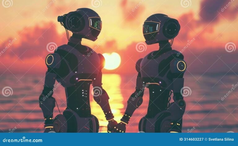 robots y romance en el espacio futurista