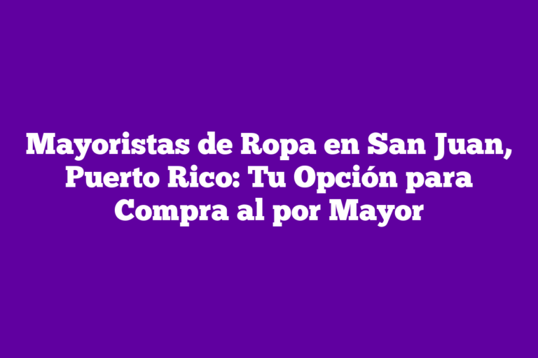 ropa al por mayor en san juan