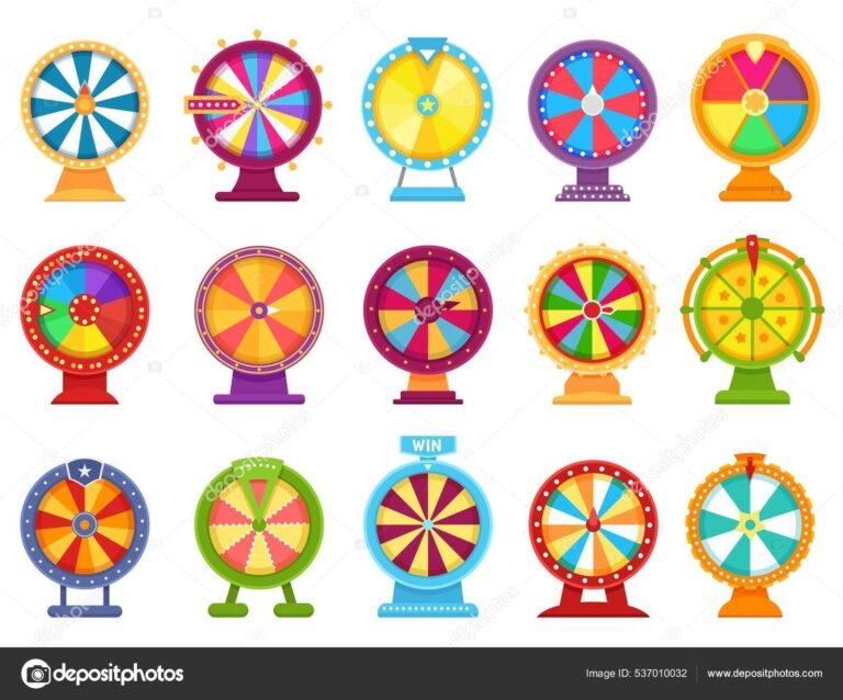 ruleta girando con fichas coloridas