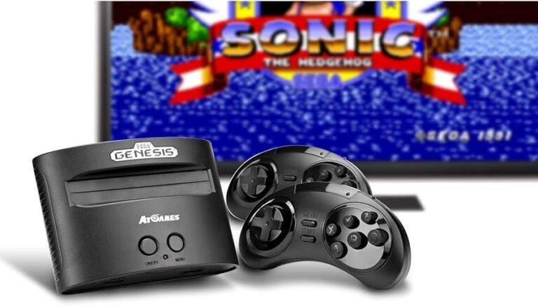 sega mega drive con clasico joystick y juegos