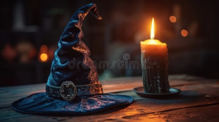 sombrero magico sobre una mesa antigua