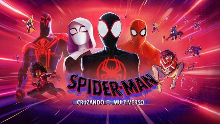 spider man en accion con multiversos