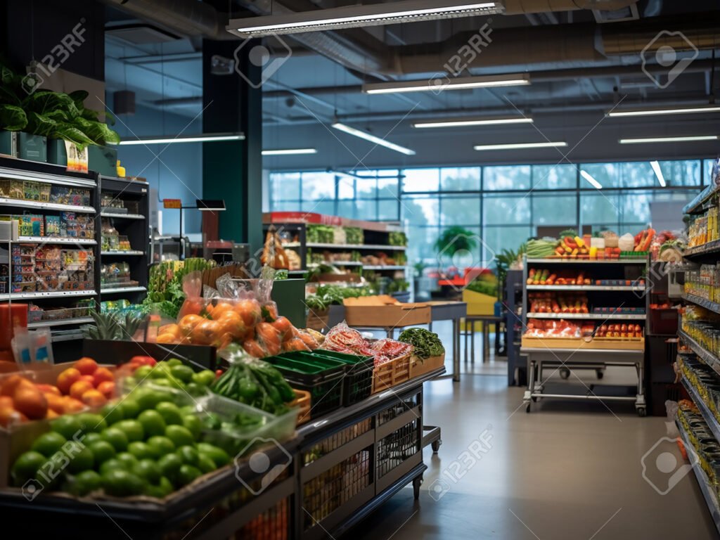 supermercado moderno y lleno de productos
