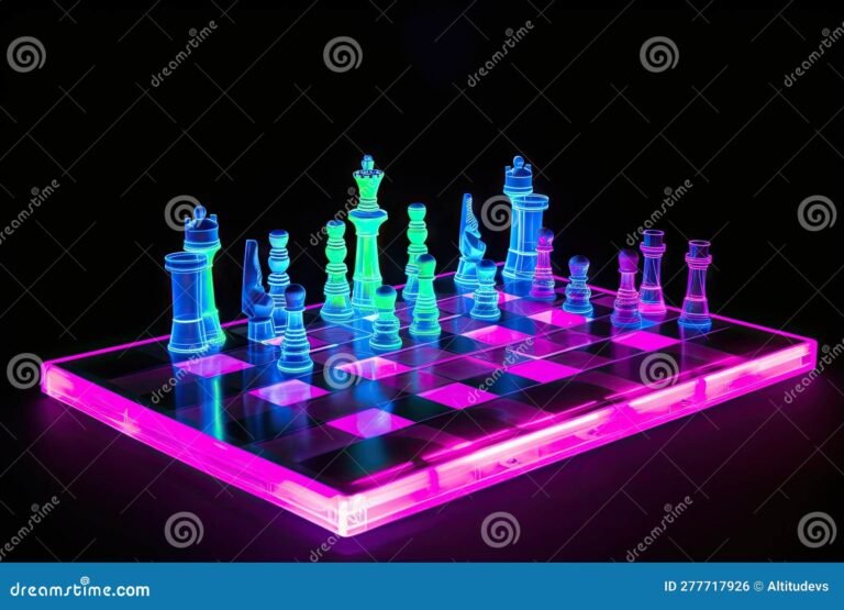 tablero de ajedrez con piezas en accion