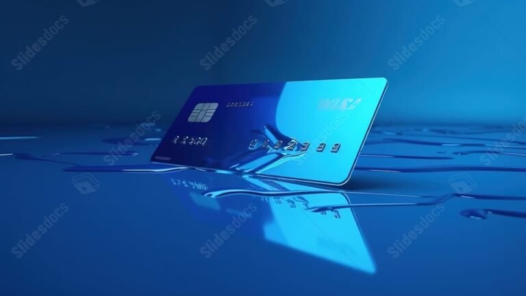 tarjeta visa sobre fondo neutro