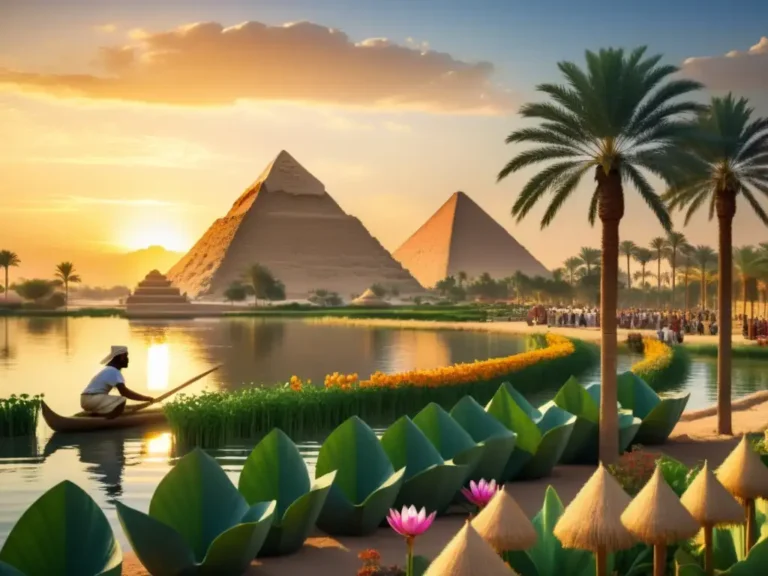 un hermoso jardin junto al rio nilo