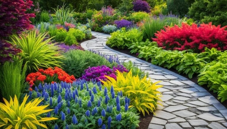 un jardin vibrante lleno de flores variadas
