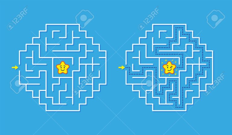 un laberinto con un camino confuso