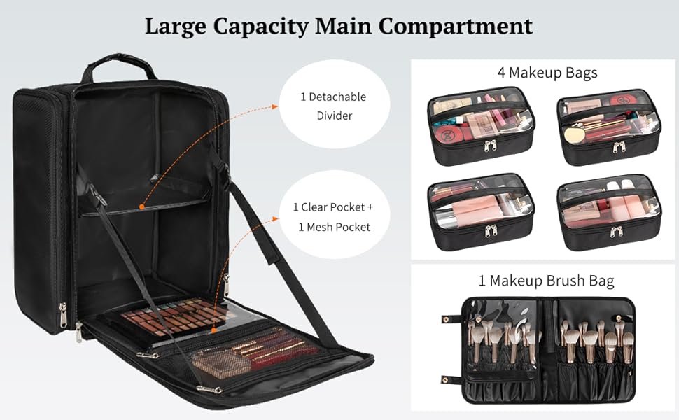 Qué incluye la valija Juliana para maquillaje artístico 1 valija de maquillaje artistica abierta y ordenada