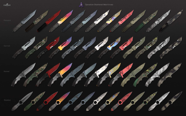 variedad de cuchillos de counter strike