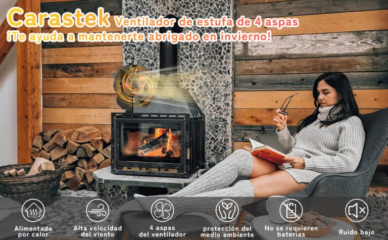 ventilador de estufa a lena en invierno