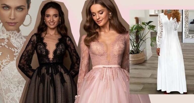 vestidos de fiesta largos con encaje elegantes