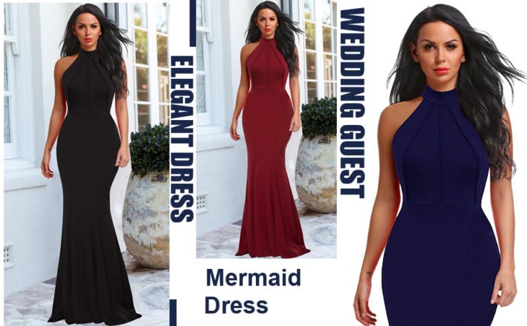 vestidos largos con cuello halter elegantes