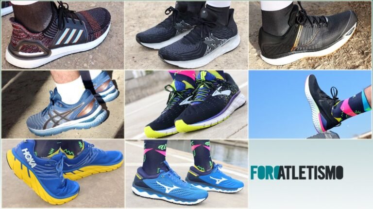 zapatillas variadas sobre fondo neutro