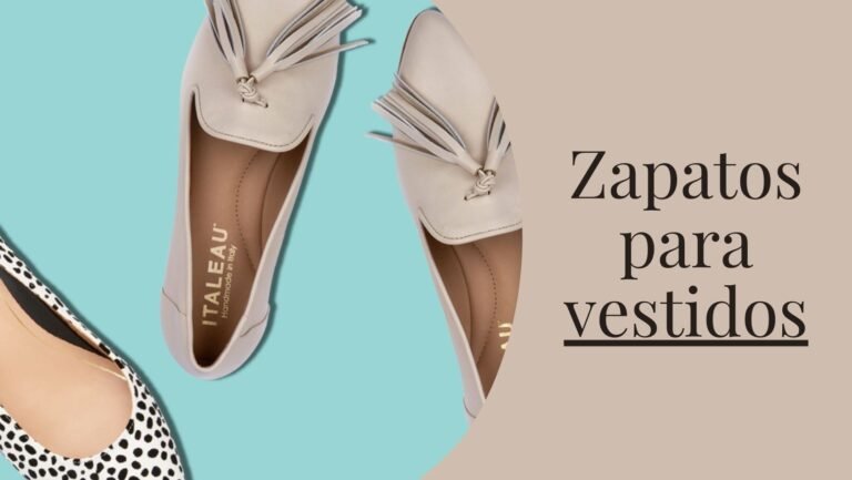 zapatos elegantes junto a un escote redondo